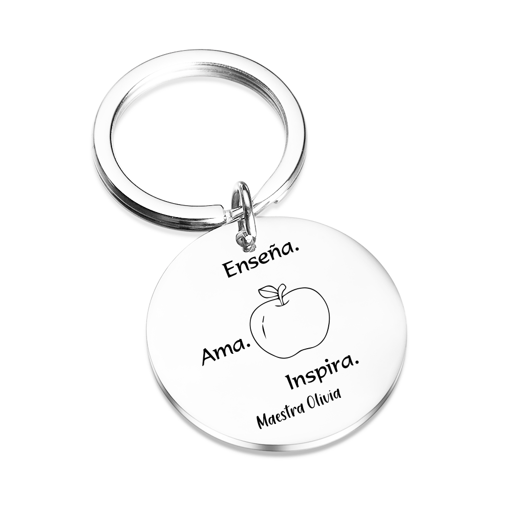 Llavero personalizado con el nombre de la maestra-Jessemade ES