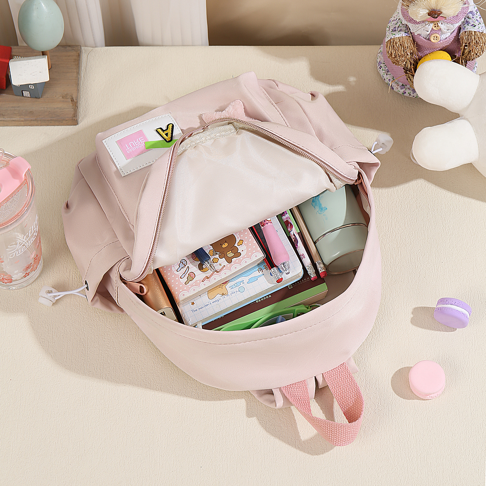 Mochilas escolares para niños con sol y estrellas - con nombre personalizado impreso