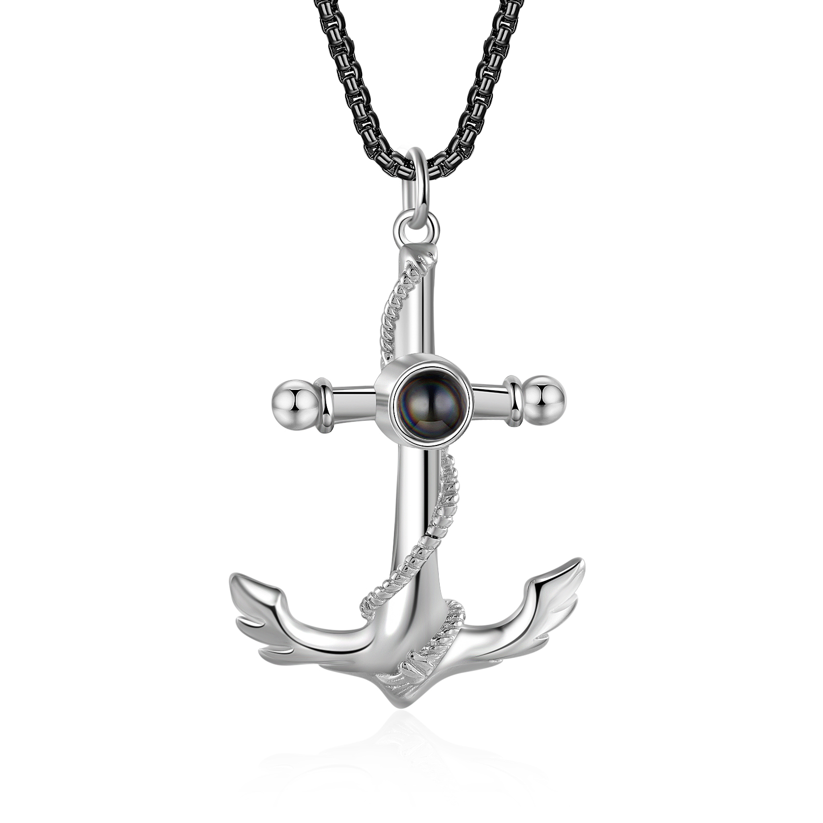 Collar de ancla con colgante de foto proyección-Jessemade ES