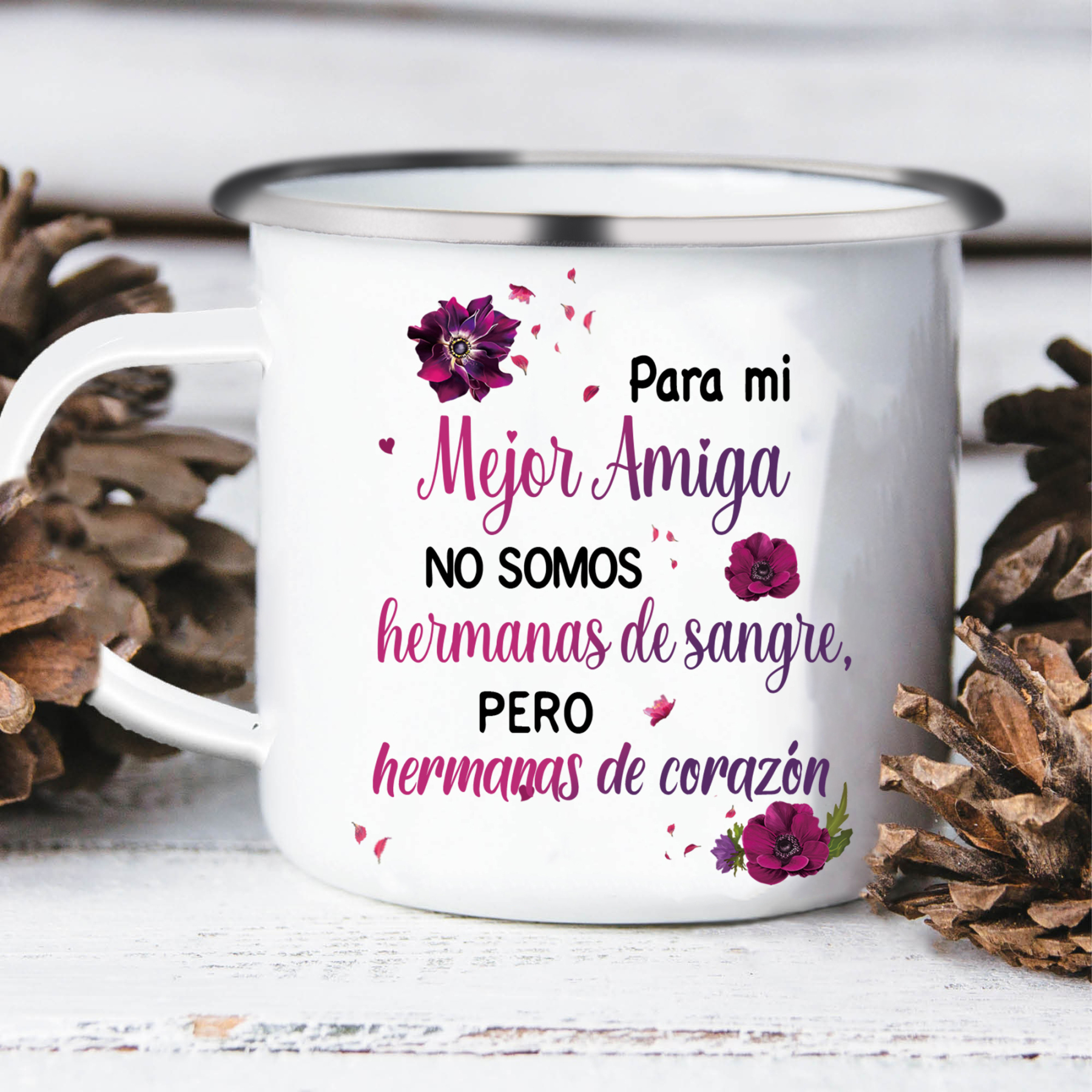 Taza para amigas pinky swear 2 nombres personalizados-Jessemade ES