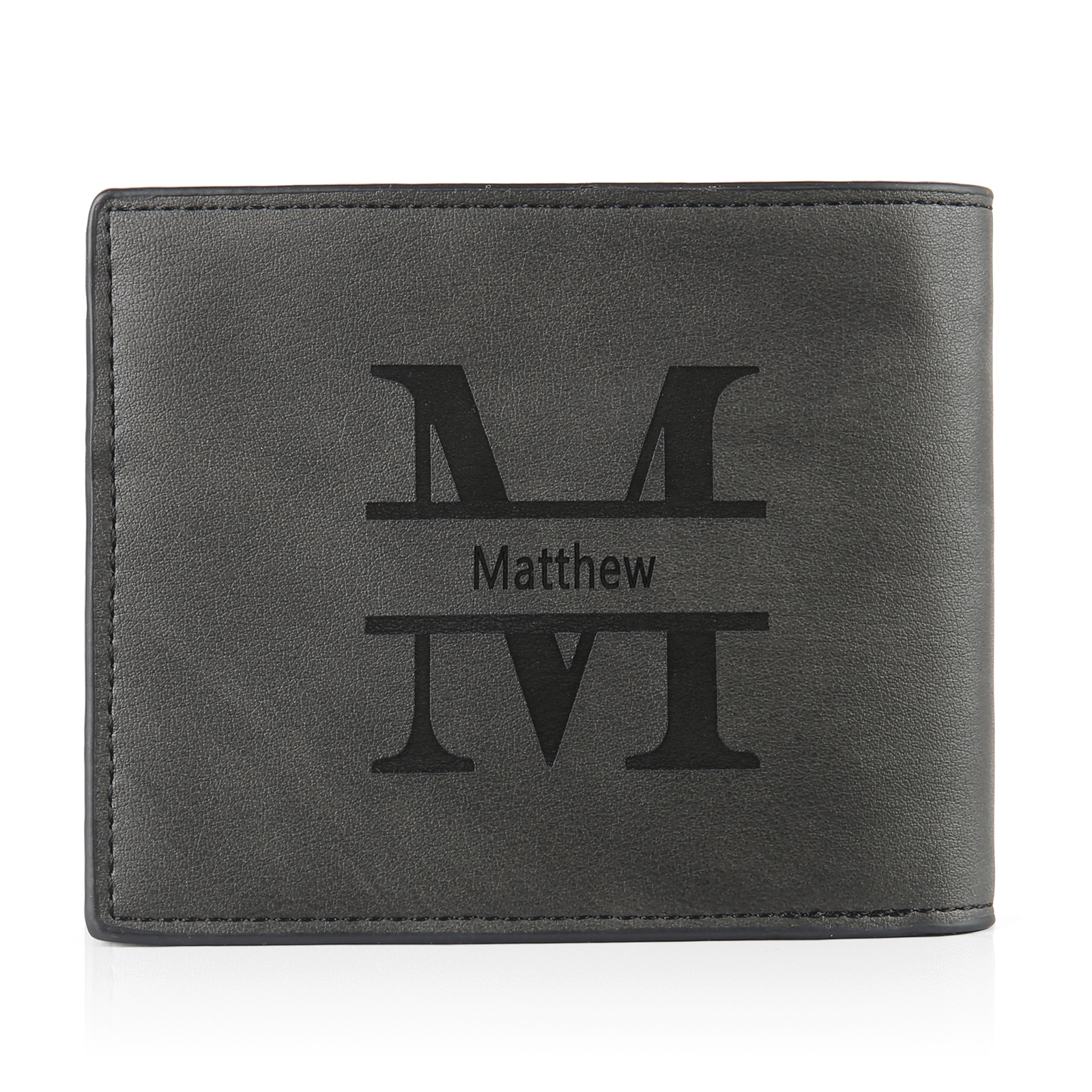 Cartera, billetera personalizada con 1 foto, 1 nombre y 1 letra monedero para hombre-Jessemade ES