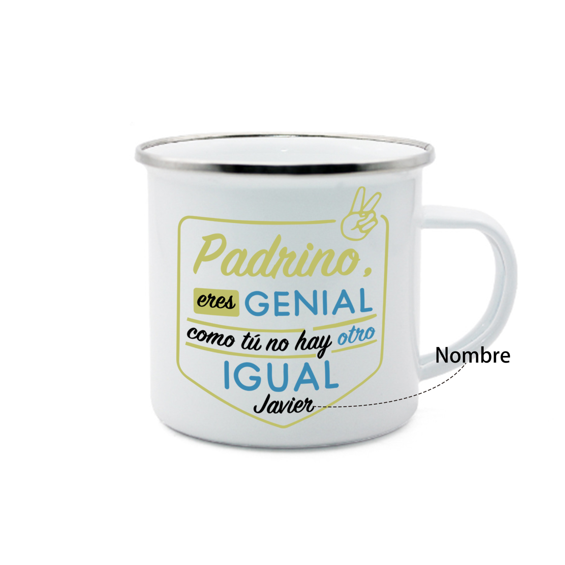 Taza para papá con 1 nombre personalizado-Jessemade ES