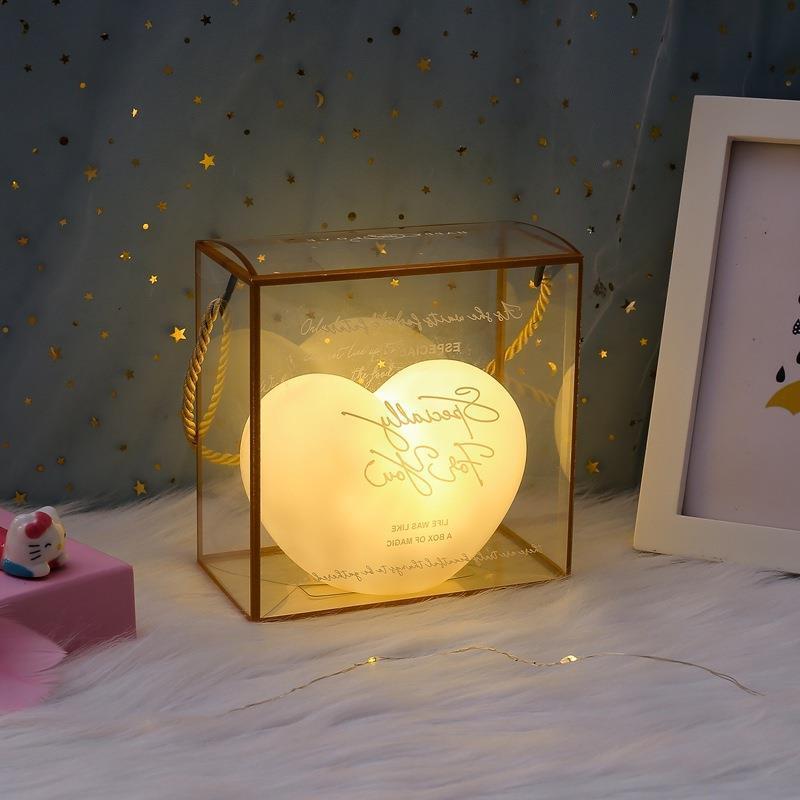 San Valentín-Decoración de lámpara en forma de corazón-Jessemade ES