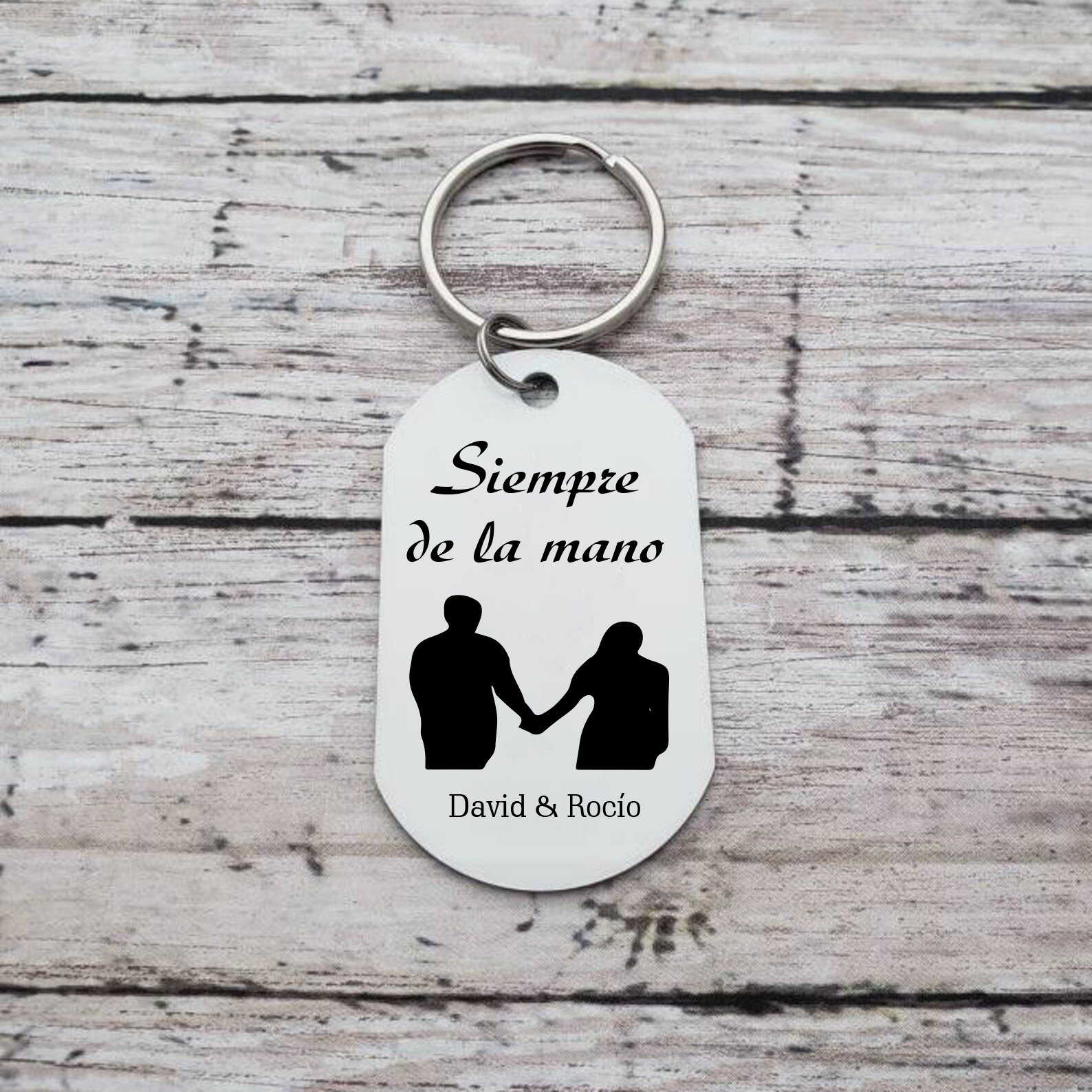 Llavero personalizado con 2 nombres para pareja-Jessemade ES