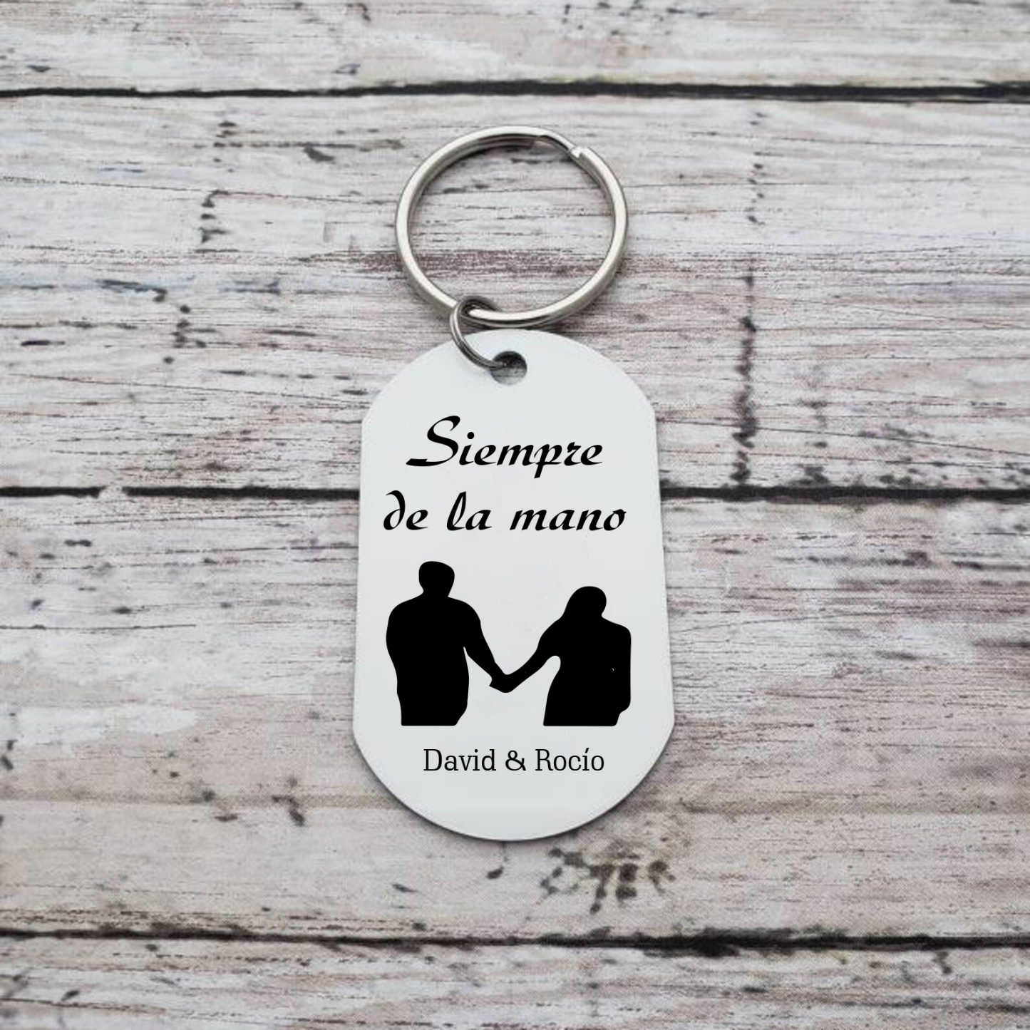 Llavero personalizado con 2 nombres para pareja-Jessemade ES