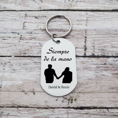 Llavero personalizado con 2 nombres para pareja-Jessemade ES