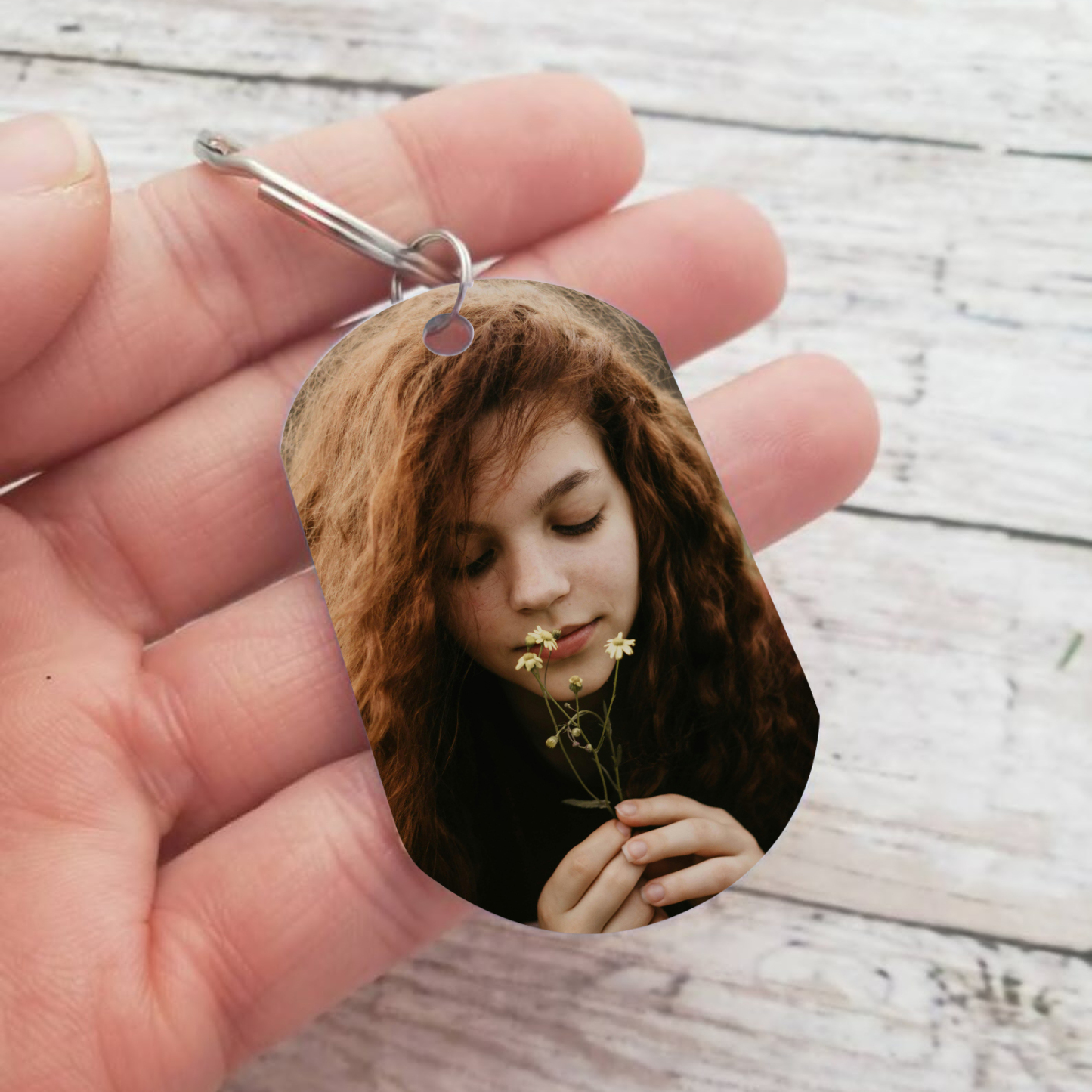 Comunión-Llavero con icono de comunión 1 foto y 1 nombre personalizados-Jessemade ES