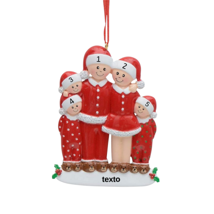 Navidad-Muñecos Ornamentos Navideños 5 Nombres con Texto Personalizados Adorno de Madera