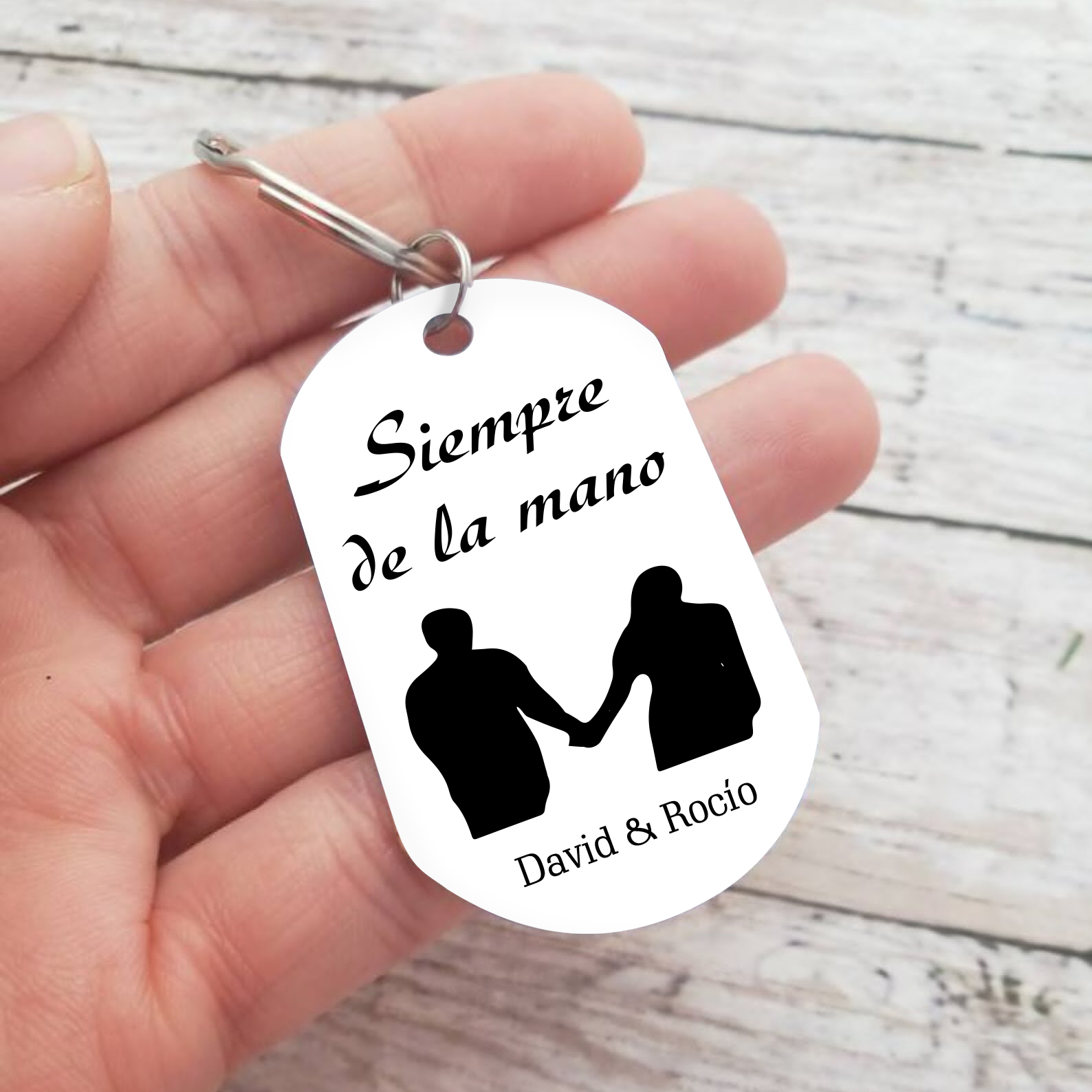 Llavero personalizado con 2 nombres para pareja-Jessemade ES