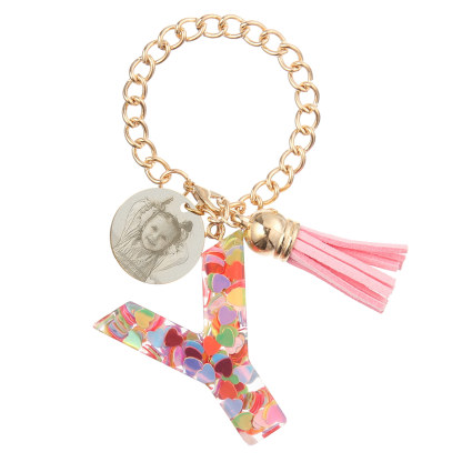 Etiqueta/Llavero con foto personalizada para mochila, botella