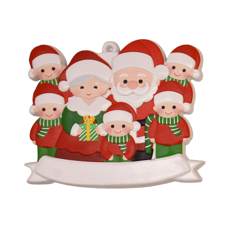 Navidad-Ornamento con muñecos de resina 7 nombres personalizados con texto adorno de árbol