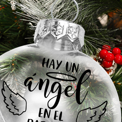 Bola navideña conmemorativa Adorno de Navidad 1 nombre personalizado con pluma -Jessemade ES