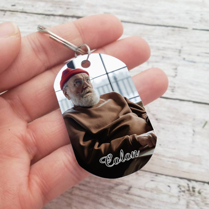 Llavero conmemorativo a un ser querido personalizado con foto y nombre-Jessemade ES