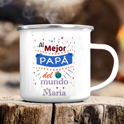 Taza para papá con 1 nombre personalizado-Jessemade ES