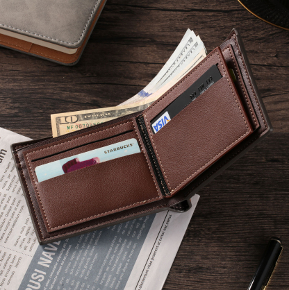 A mi papá-Cartera, billetera clásica siluetas 2-3 nombres personalizados para hombre monedero-Jessemade ES