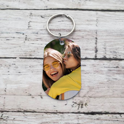 A mi hermana - Llavero con 2 nombres personalizados con foto-Jessemade ES