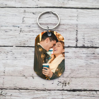 Llavero dedos cogidos personalizado con 2 nombres, texto, año y 1 foto para pareja-Jessemade ES
