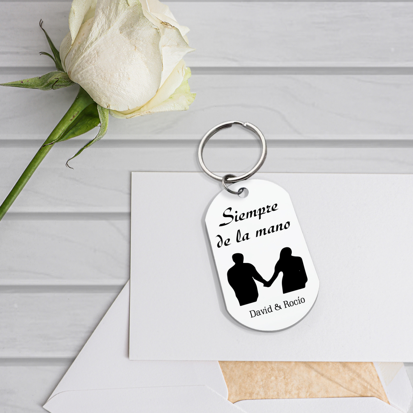 Llavero personalizado con 2 nombres para pareja-Jessemade ES