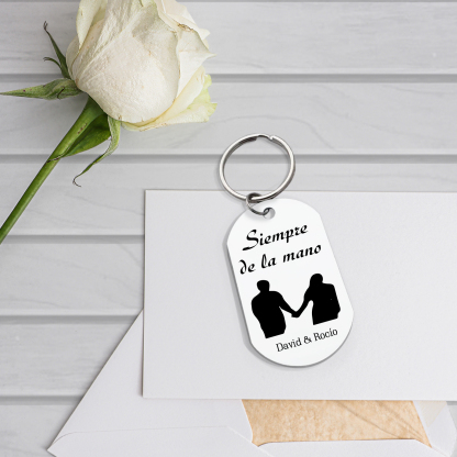Llavero personalizado con 2 nombres para pareja-Jessemade ES
