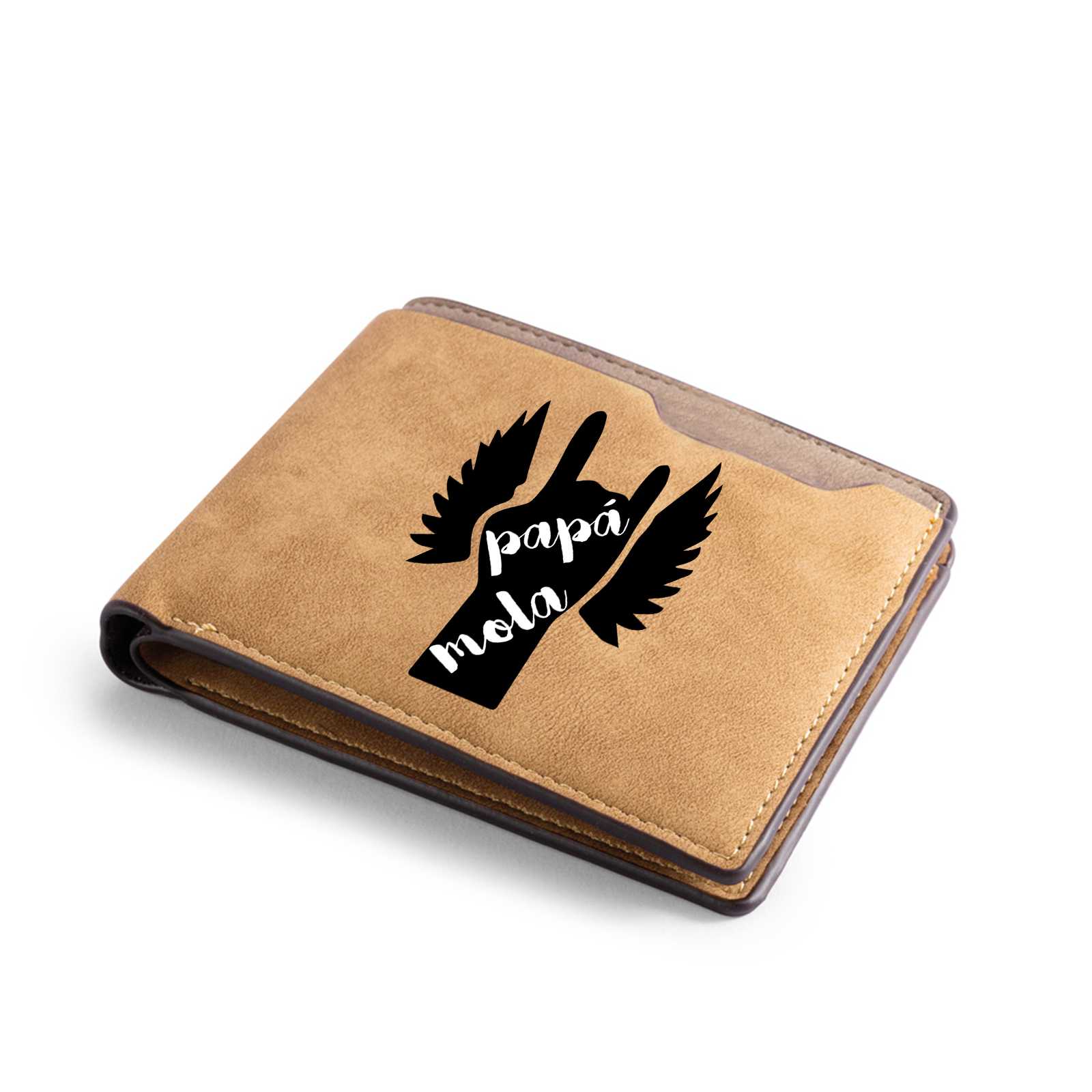 A mi papá-Cartera, billetera clásica 1 texto personalizado para hombre monedero-Jessemade ES