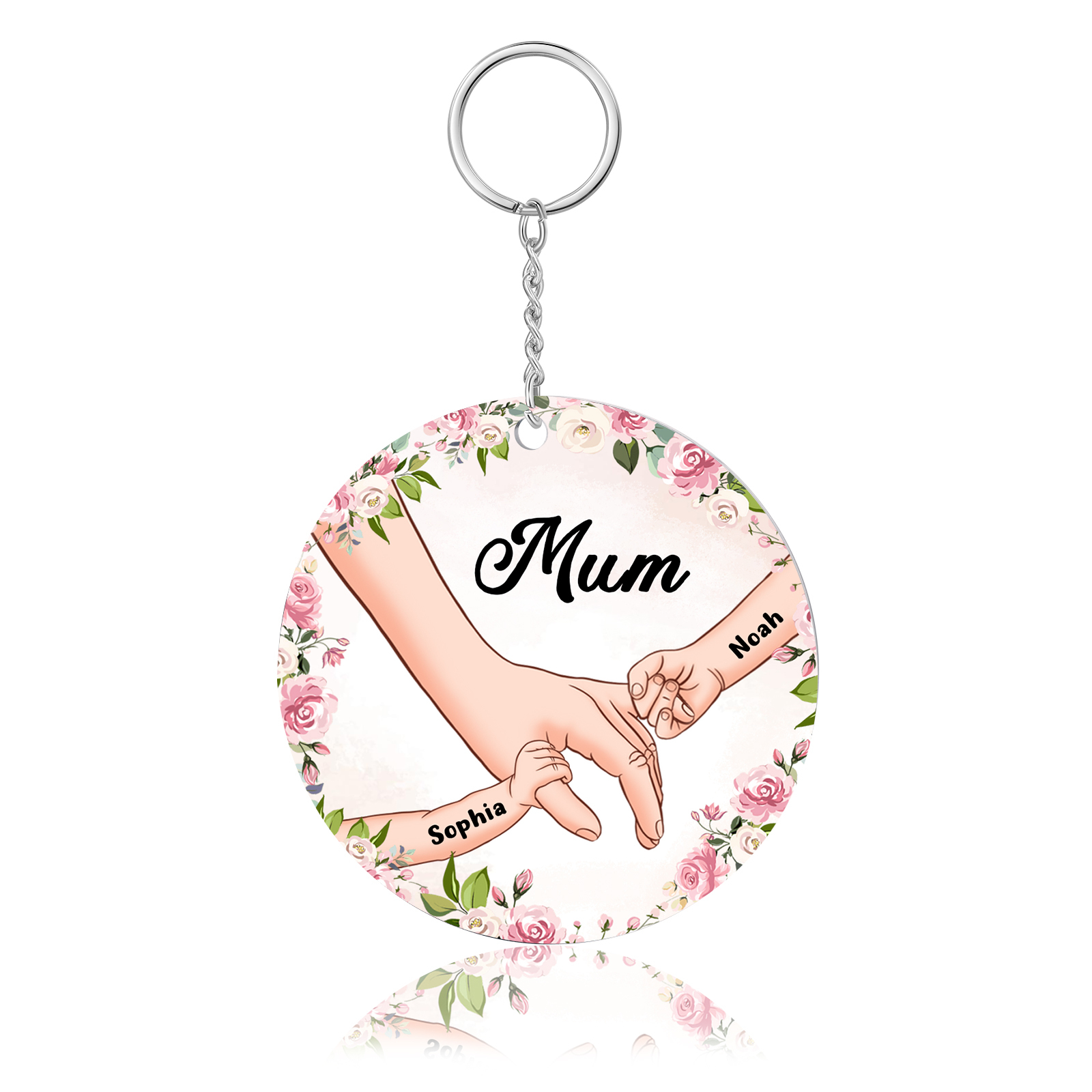 A mi mamá/abuela - Llavero/Colgante 1-6 Nombres y 1 Texto Personalizados de Acrílico-Jessemade ES