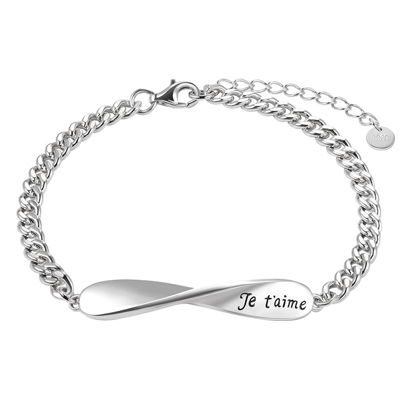 Pulseras de infinito para pareja 2 nombres personalizados-Jessemade ES