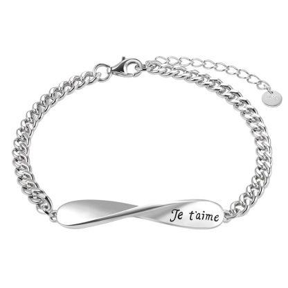 Pulseras de infinito para pareja 2 nombres personalizados-Jessemade ES