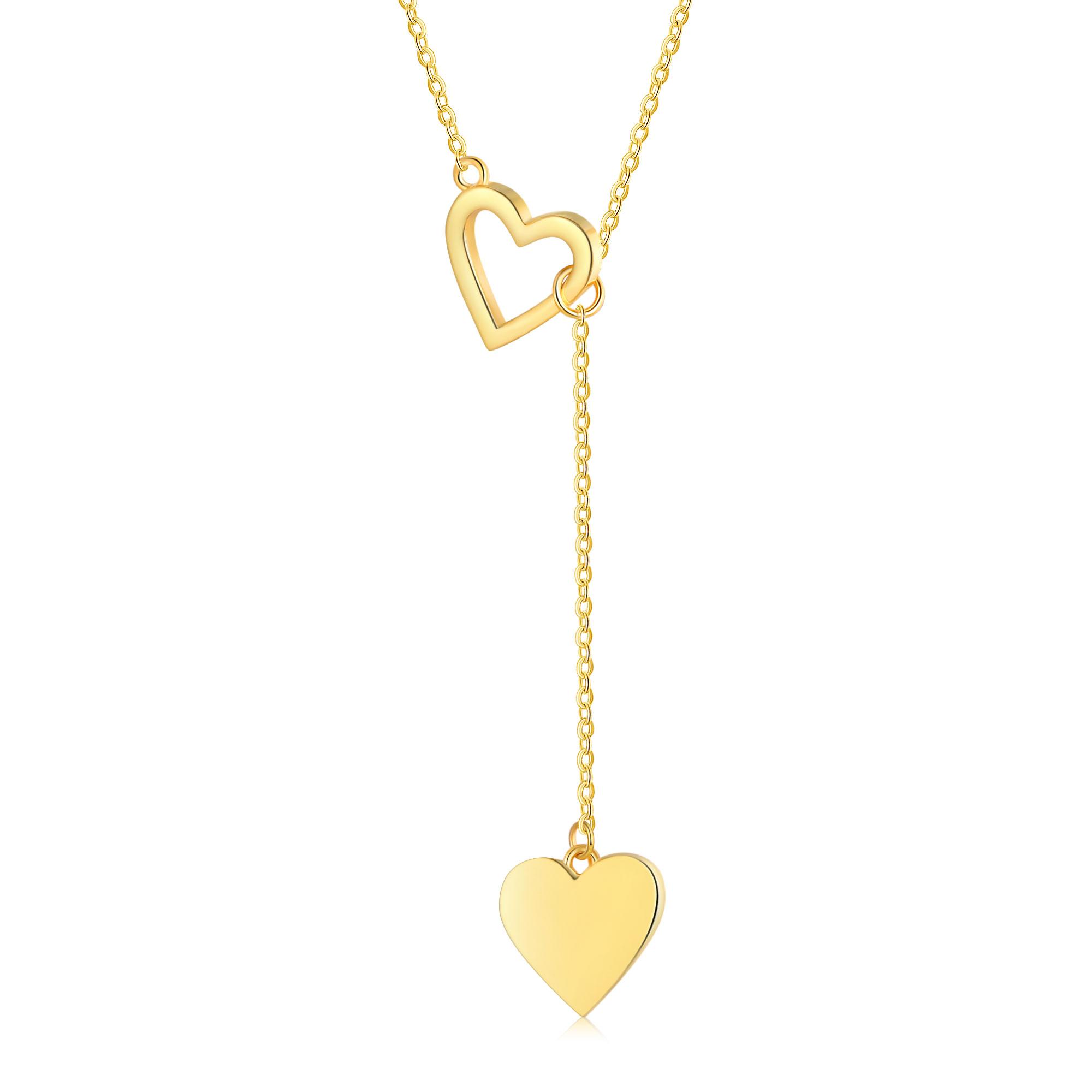 Collar de corazón con 1 letra personalizada-Jessemade ES