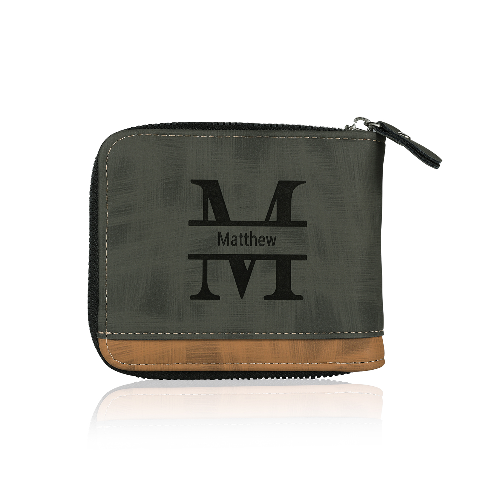 Cartera, billetera personalizada con 1 foto, 1 nombre y 1 letra monedero para hombre