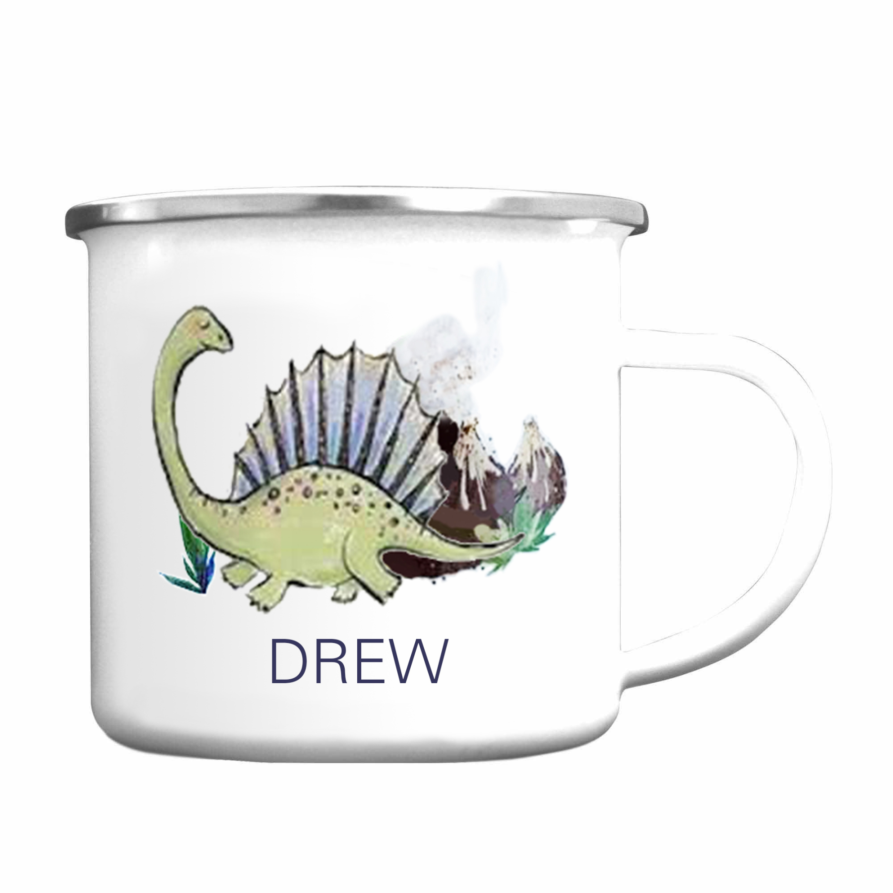 Taza con dinosaurios para niños con 1 nombre personalizado-Jessemade ES