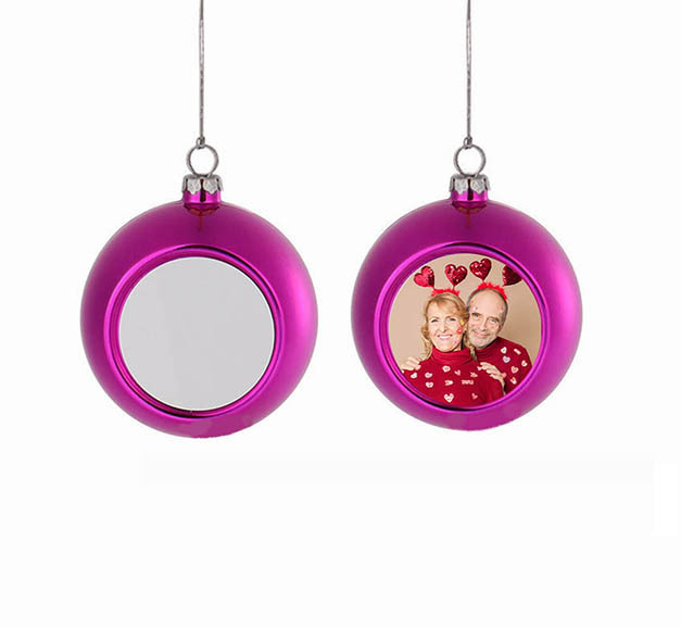 Bola navideña Adorno de Navidad 1 foto personalizada bola colorida
