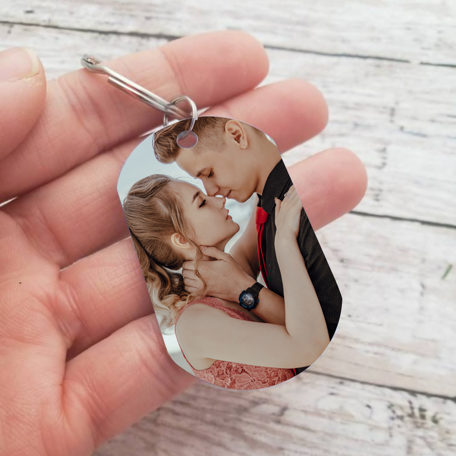 Llavero a mi esposo para pareja "Nunca olvides que te amo" 1 foto personalizada-Jessemade ES