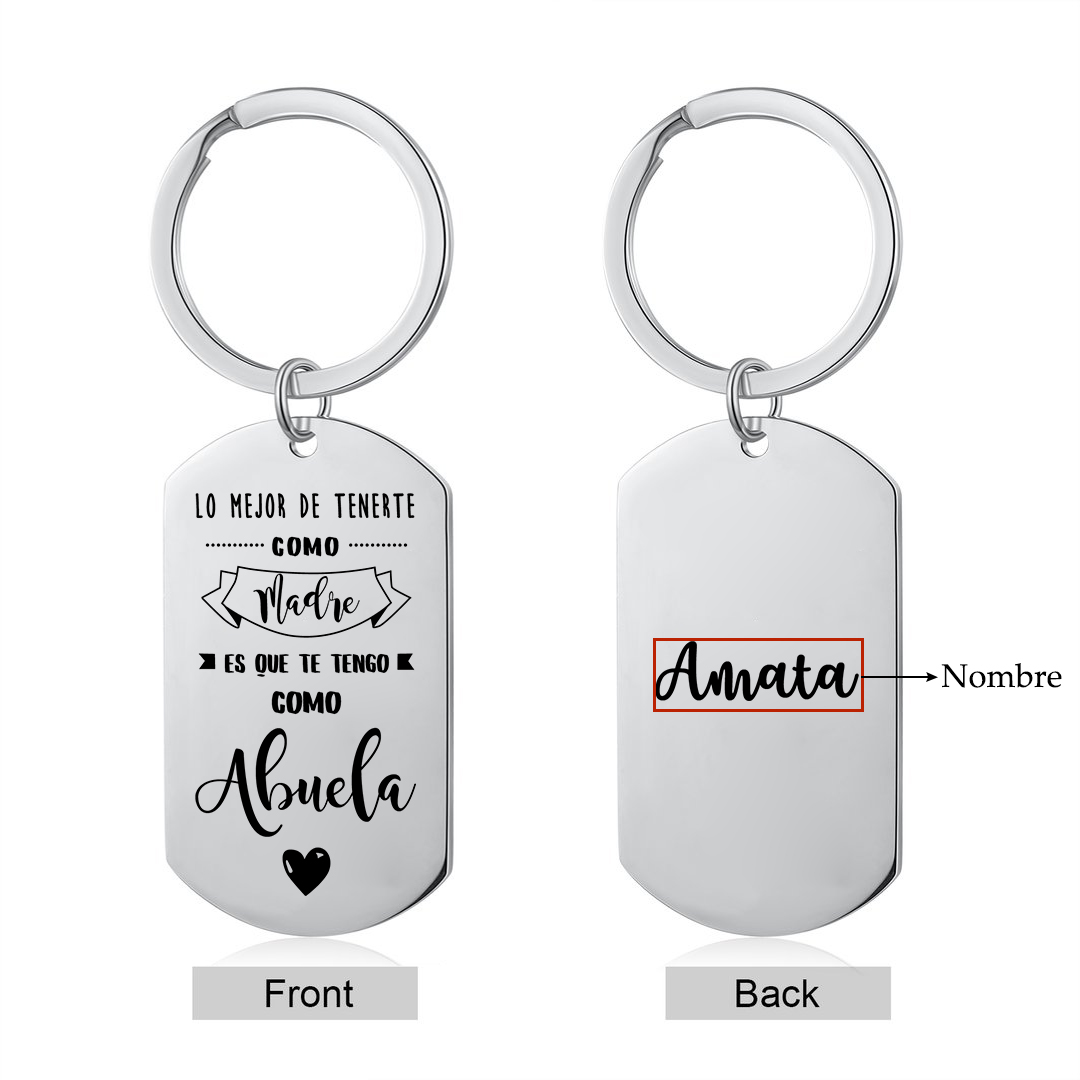 A mi abuela - Llavero 1-5 Nombres Personalizado LA MEJOR ABUELA-Jessemade ES