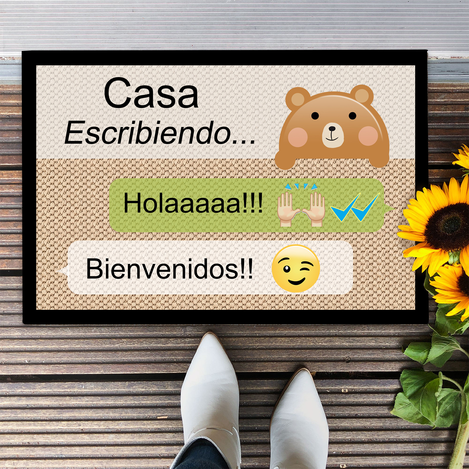 Felpudo/alfombra de entrada chat en Whatsapp-Jessemade ES