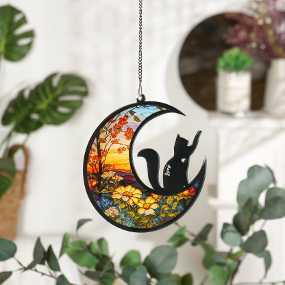 Navidad-Silueta de Perro o Gato Ornamento Navideño 1 nombre personalizado