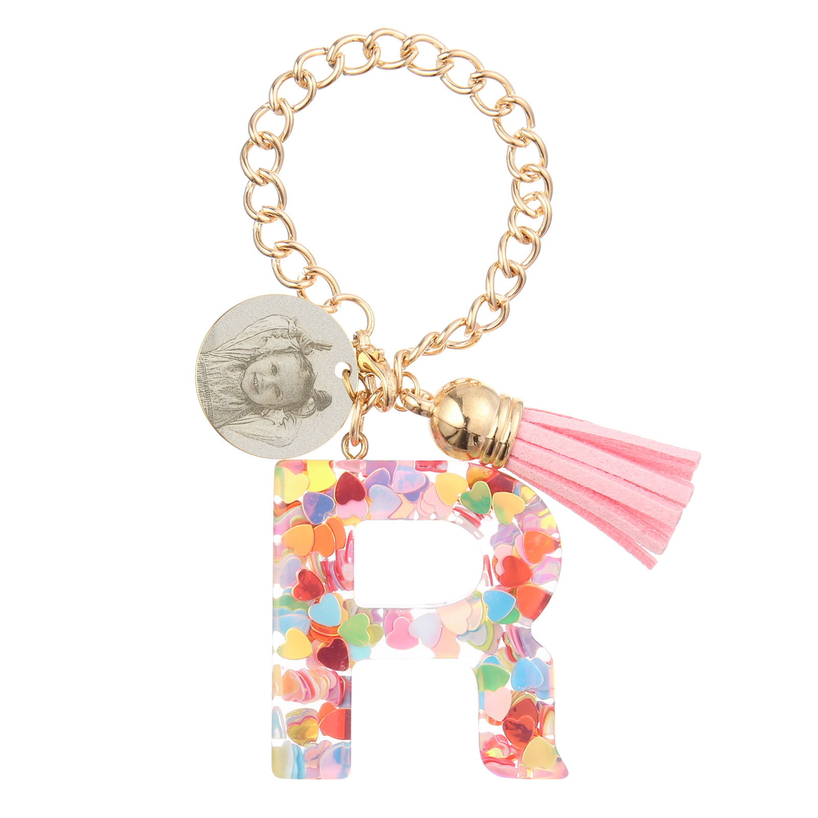 Etiqueta/Llavero con foto personalizada para mochila, botella