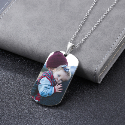 A MI PAPÁ-Collar de placa personalizada con foto-Jessemade ES