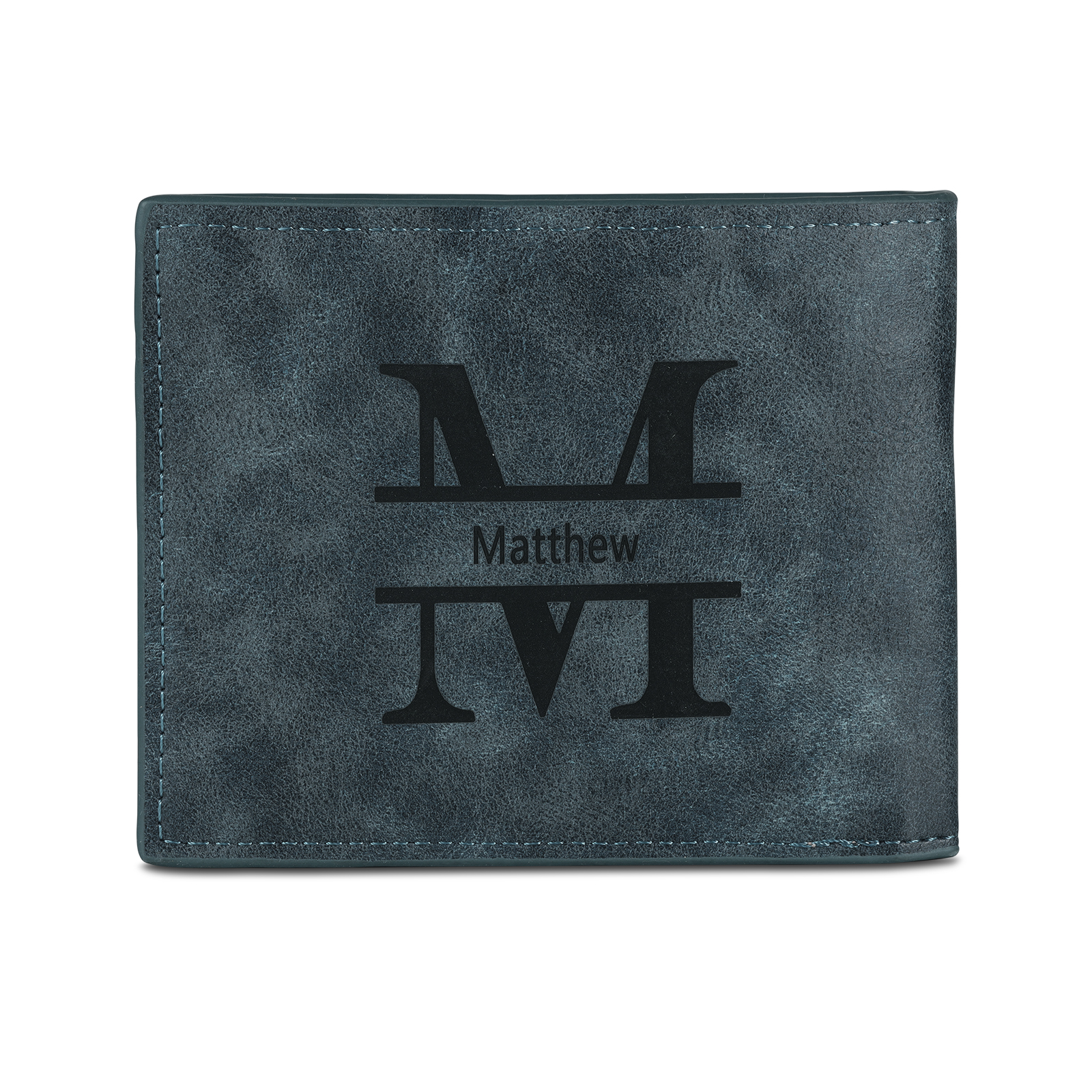 Cartera, billetera personalizada con 1 foto, 1 nombre y 1 letra monedero para hombre-Jessemade ES