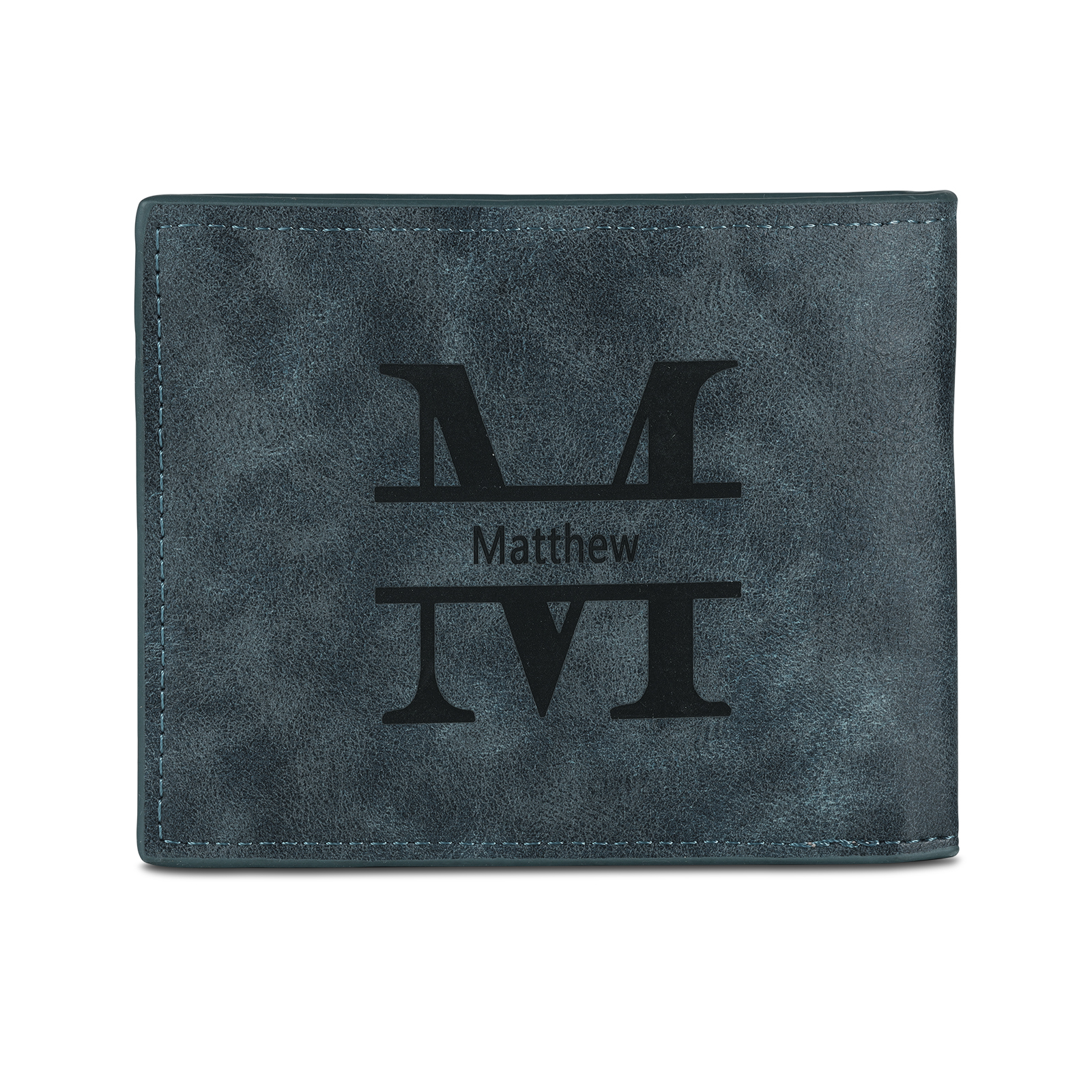 Cartera, billetera personalizada con 1 foto, 1 nombre y 1 letra monedero para hombre-Jessemade ES