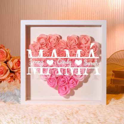 Adorno de madera de flores personalizado con 1 nombre y 1 texto-Jessemade ES