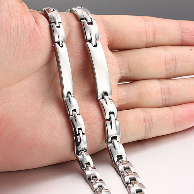 Pulseras de cadena personalizada con 1 nombre Pulsera de hombre