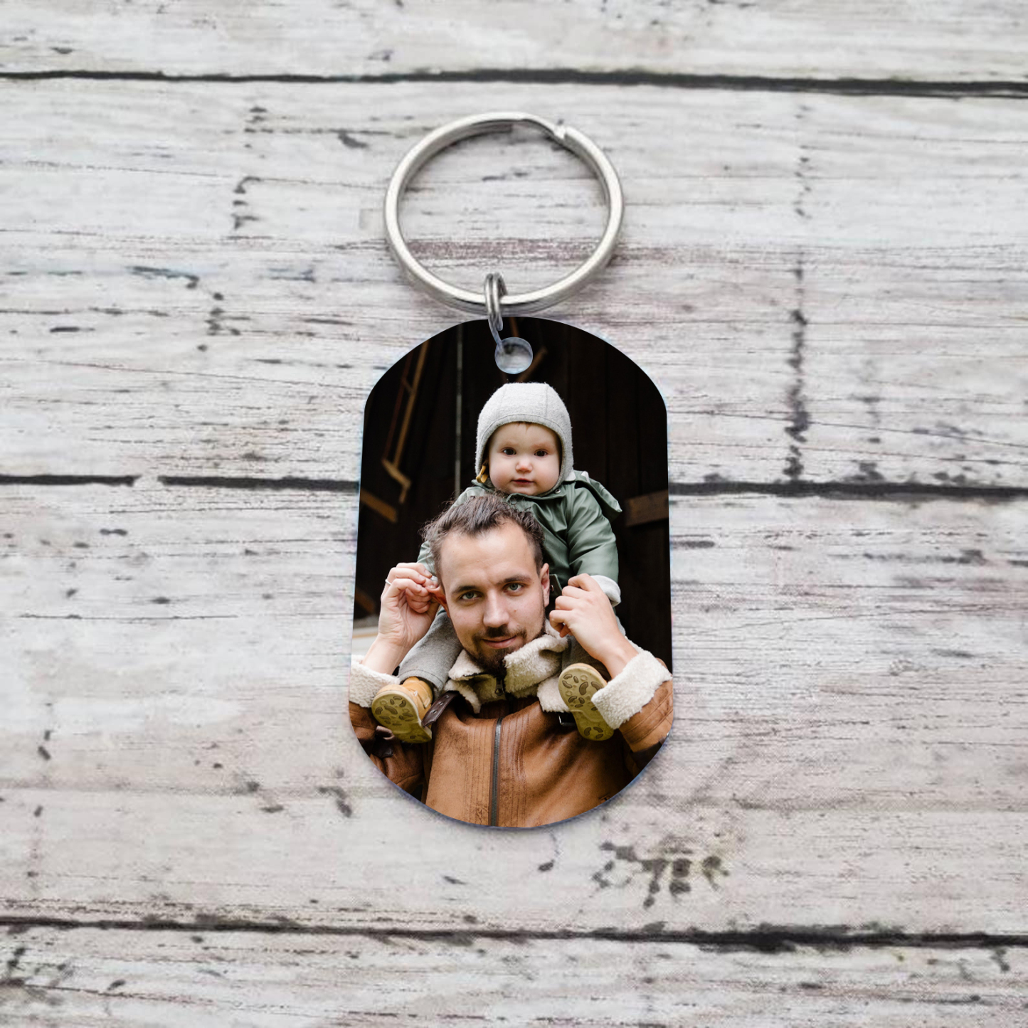 A mi papá-Llavero Personalizado FELIZ DÍA DEL PADRE 1 Nombre y 1 Foto-Jessemade ES