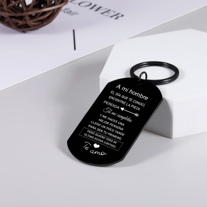 Llavero a mi hombre para pareja "Eres mi pieza perdida" 1 foto personalizada
