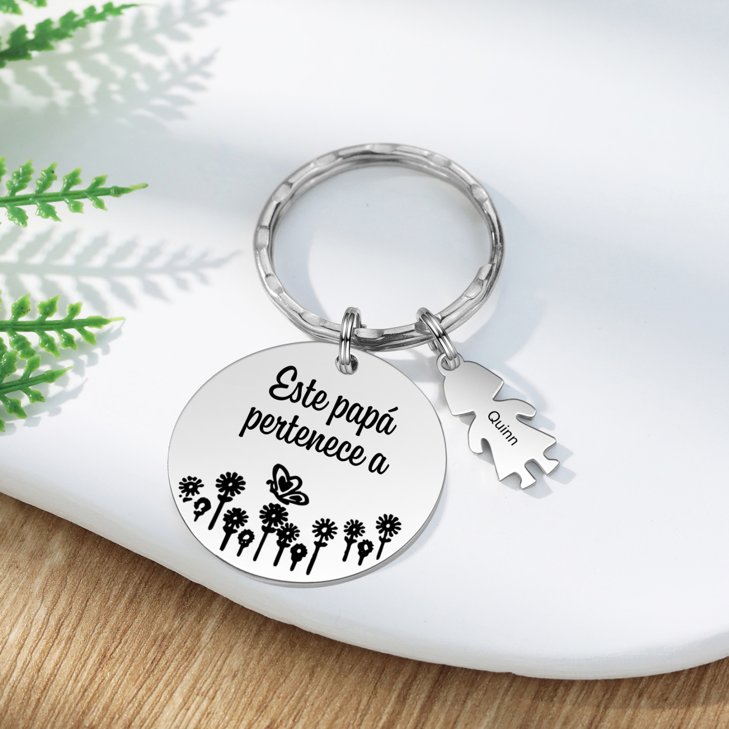 A mi papá - Llavero con 1-5 nombre personalizado en "niños"-Jessemade ES