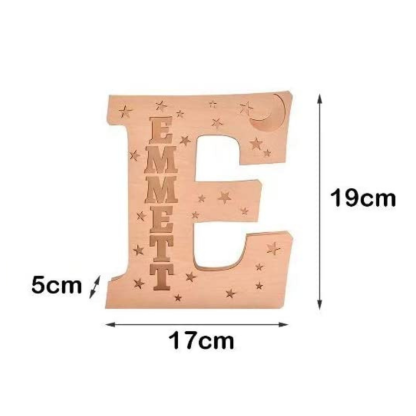 Lámpara 3D Ilusión Luz de Noche LED 26 Letras con 1 nombre personalizado-Jessemade ES