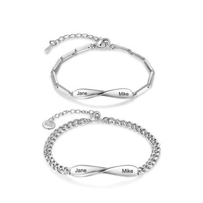 Pulsera de pareja 2 nombres personalizados