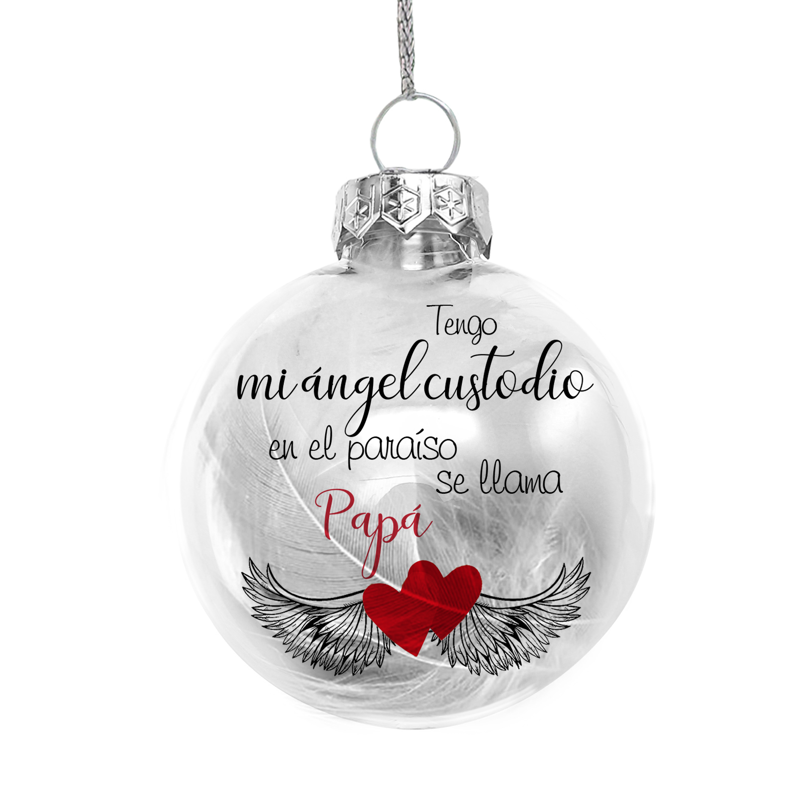 Bola navideña conmemorativa Adorno de Navidad 1 nombre personalizado con pluma -Jessemade ES