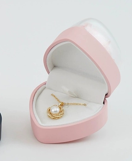 Caja de regalo en forma de corazón caja de joya rosa eterna-Jessemade ES