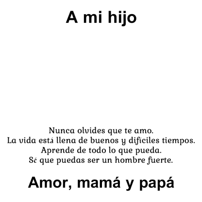 Una tarjeta-A mi hijo de mamá y papá-Jessemade ES