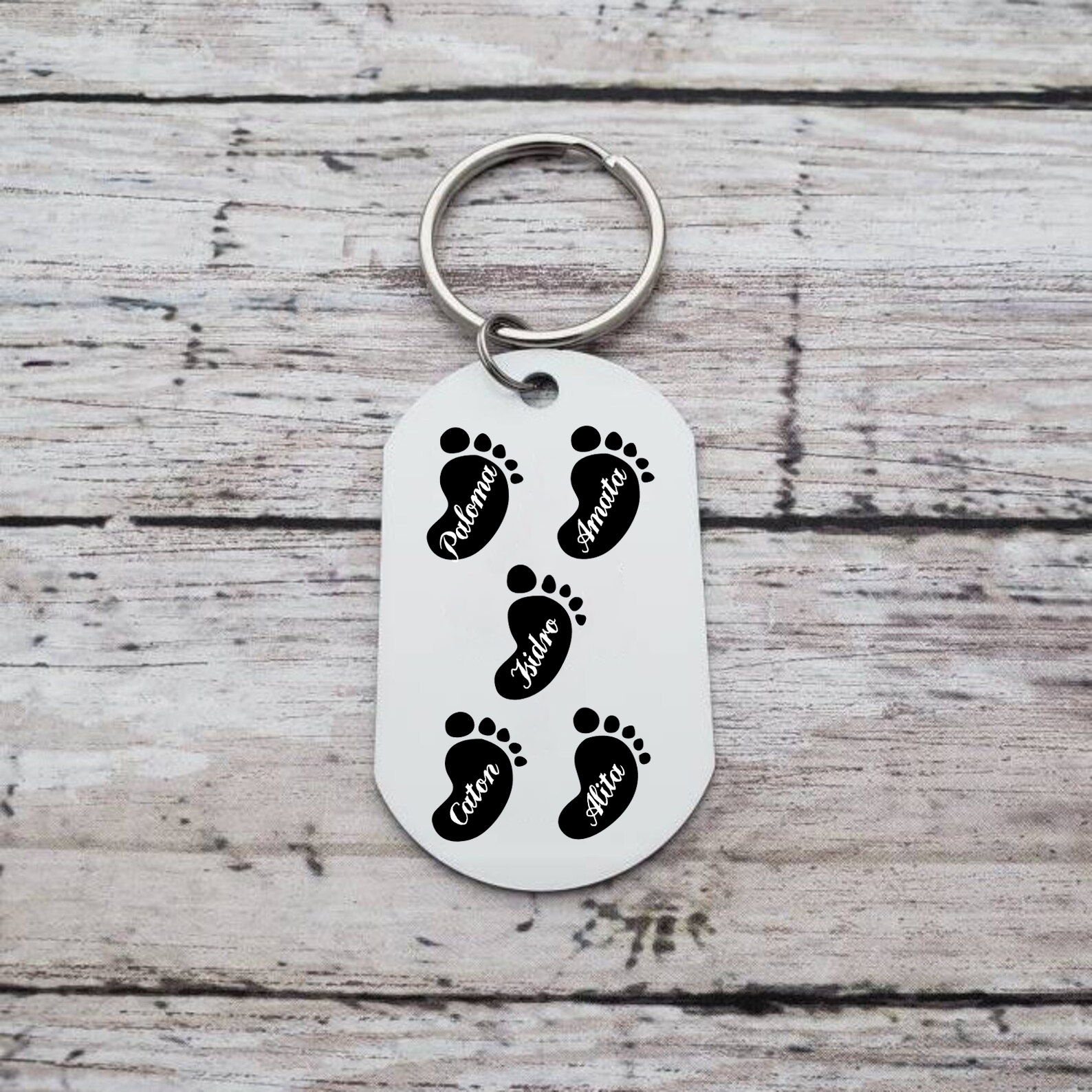 A mi abuela - Llavero 1-5 Nombres Personalizado LAS ABUELAS DEJAN HUELLAS EN NIETOS-Jessemade ES